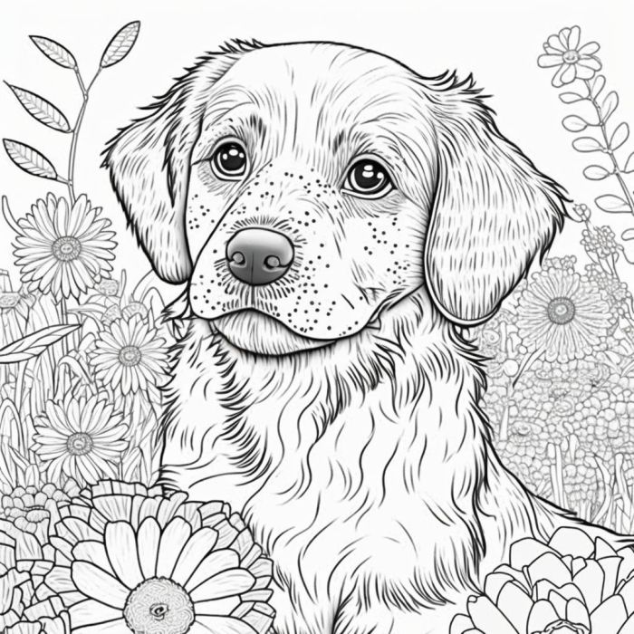 Pages dogs color coloring dog print printable kids cute animal puppy kleurplaat