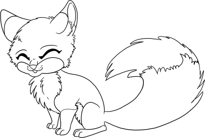 Fox cute animal coloring pages