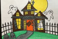 Old house drawing easy helloween