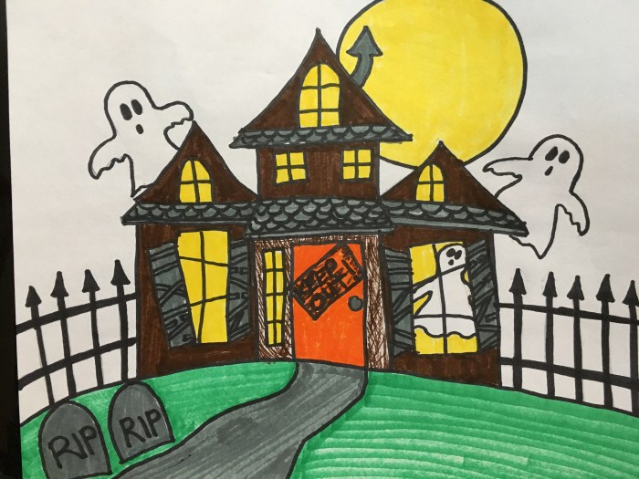 Old house drawing easy helloween