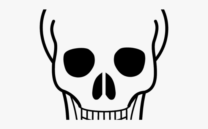 Mueing skeleton head easy drawing