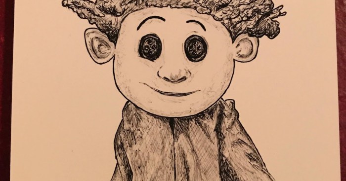 Wybie coraline drawing easy