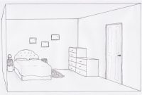 Animate bedroom drawing easy