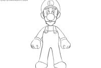 Easy mario drawing of luigi