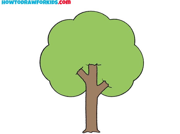 Host tree easy drawing