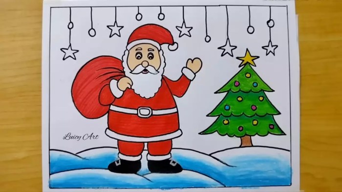 Easy christmas drawing ideas