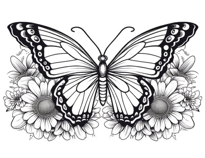 Butterflyadult coloring pages animals