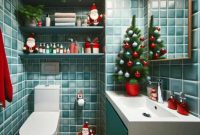 Christmas bathroom wall decor