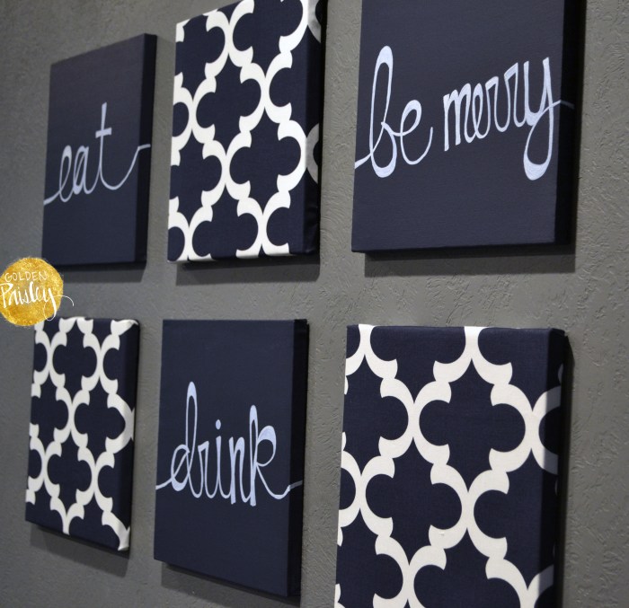 Navy blue bathroom wall decor