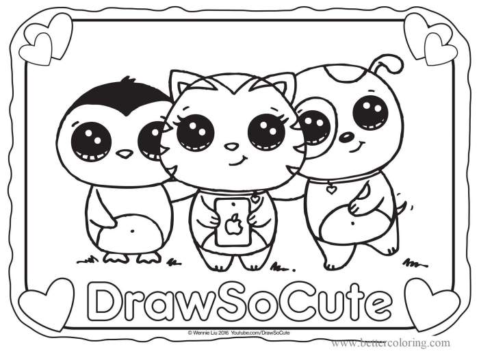 Coloring pages cute animal