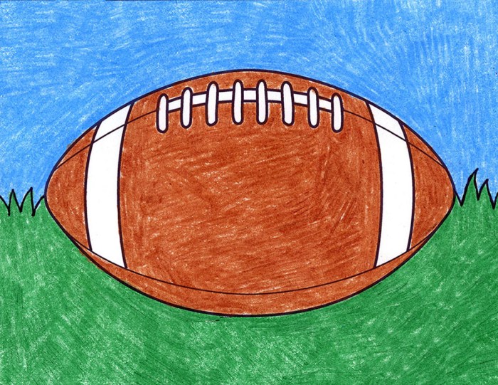 Easy drawing of a football