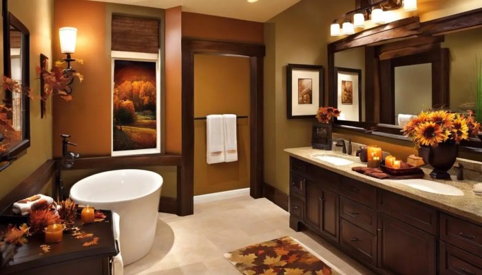 Bathroom fall decor ideas