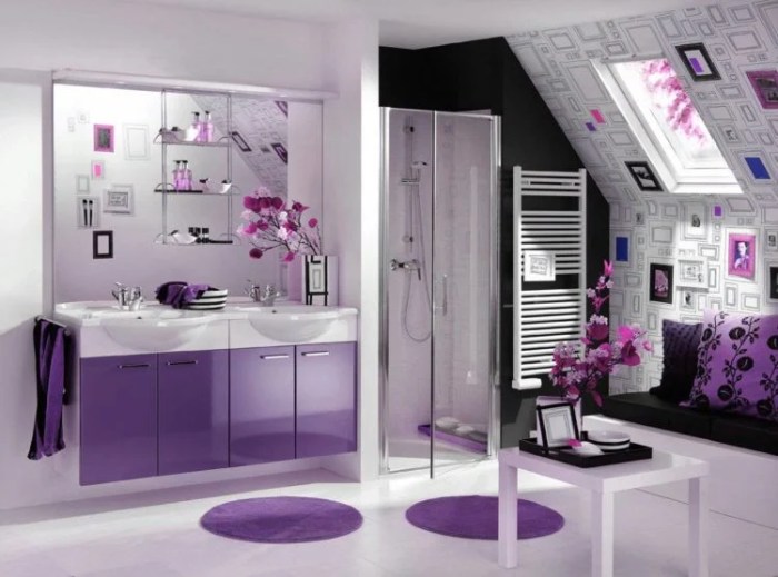 Lilac decoracion excentrica apartamentos atrevida banheiro relaxation originality lavabos roxo muitas yahoo lavendar brightly tiles feminine