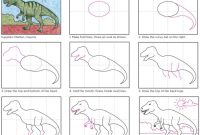 Drawing dinosaur easy te rex