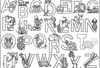 Animal alphabet coloring pages printable