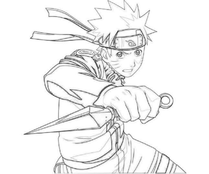 Naruto anime coloring pages