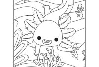 Animal axolotl coloring page