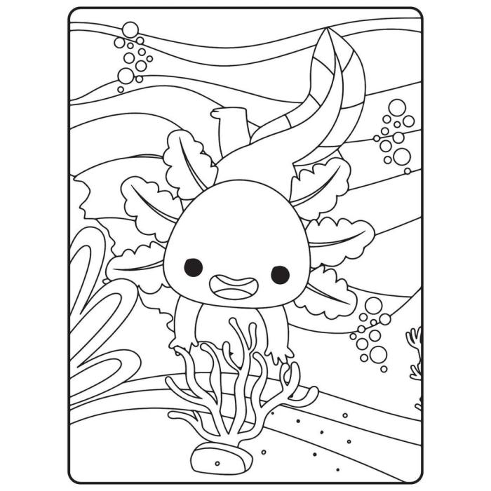 Animal axolotl coloring page