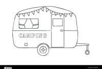 A easy drawing of a camper bus