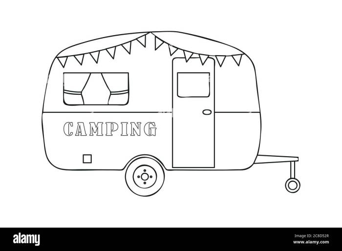 A easy drawing of a camper bus