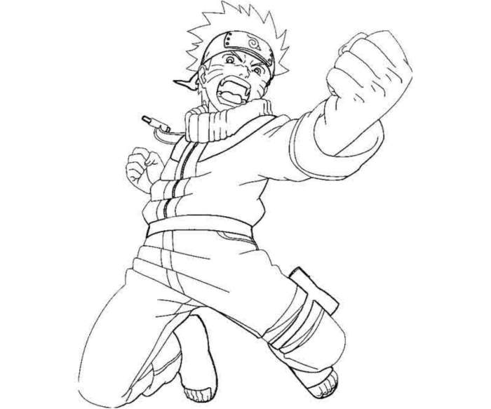 Naruto anime coloring pages