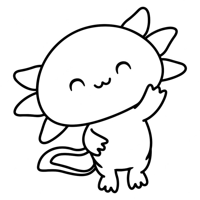 Animal axolotl coloring page