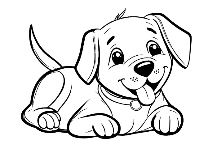 Animal coloring sheets dog