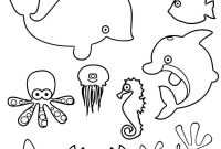 Easy sea animals coloring pages for kids