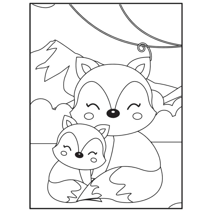 Chibi animals coloring pages