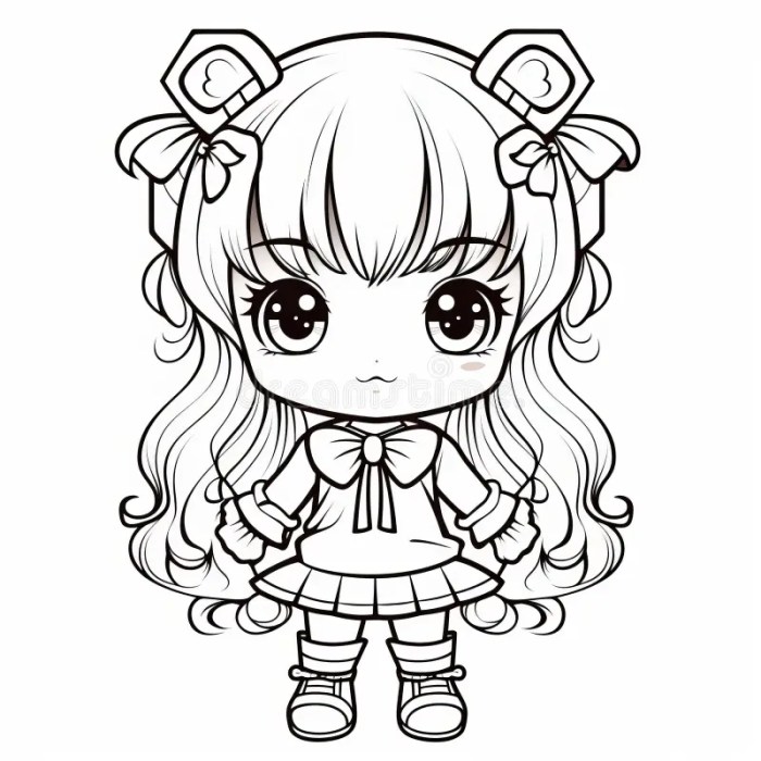 Coloring page of anime