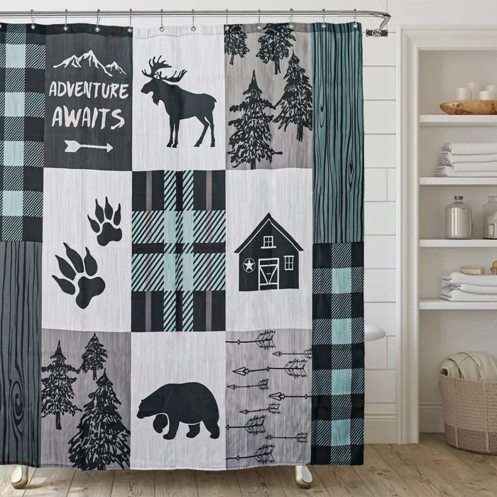 Buffalo plaid bathroom decor