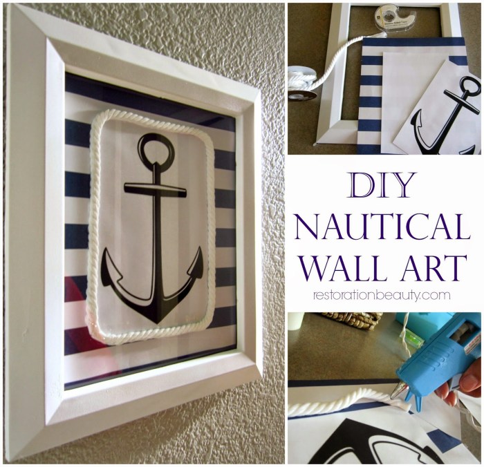 Nautical bathroom wall decor