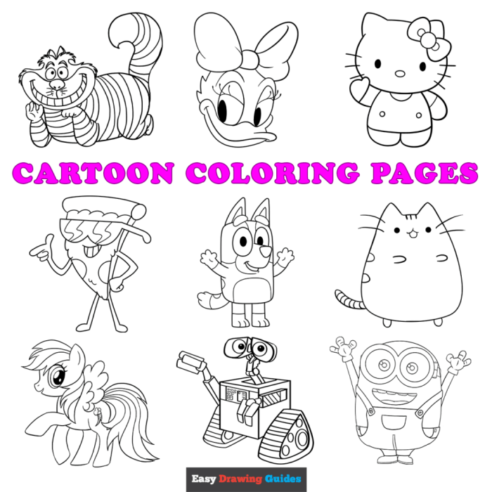 Coloring pages of animated people