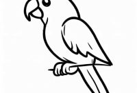 Animal coloring pages parrot