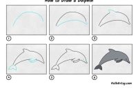 Dolphin fin drawing easy