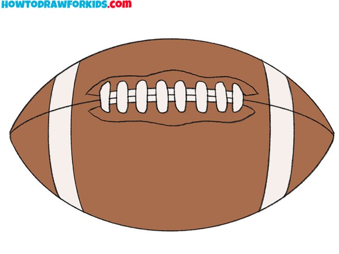 Easy drawing of a football