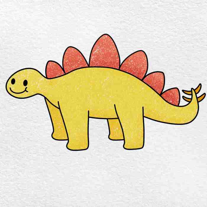 Dino drawing easy small