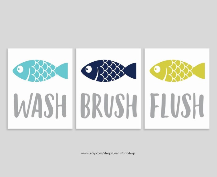 Fish decor for bathroom