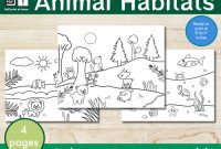 Animal habitat coloring sheets