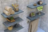 Floating shelves bathroom decor