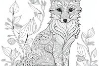 Fox cute animal coloring pages