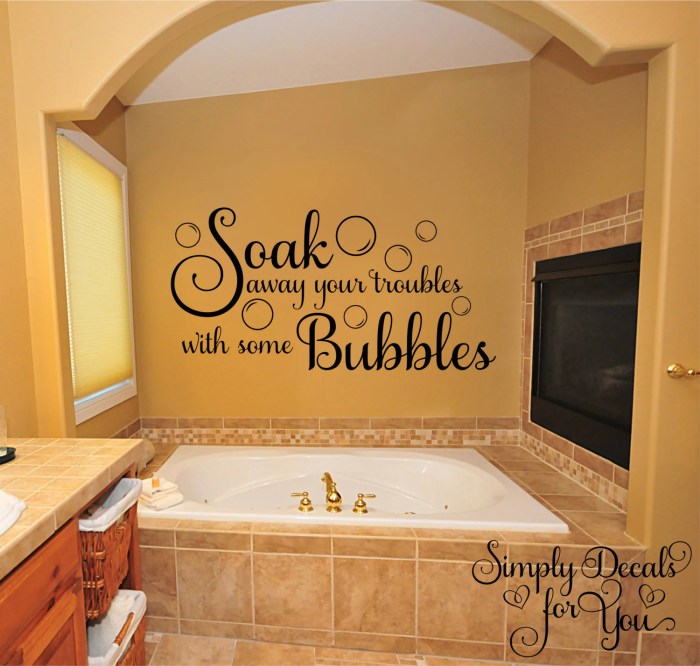 Wall decals bathroom decor