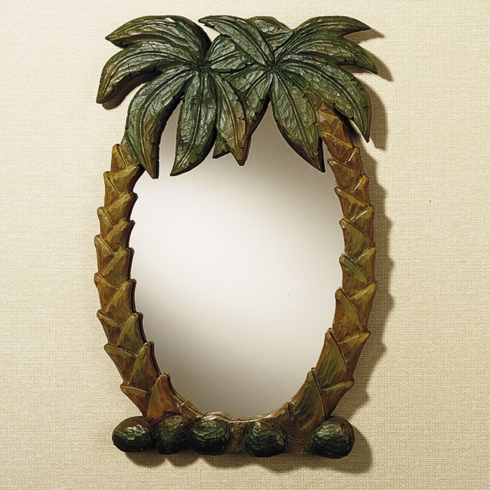 Palm tree bathroom decor