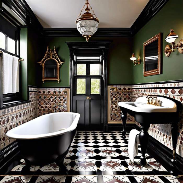 Victorian gothic bathroom decor