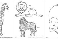 Jungle animals for coloring