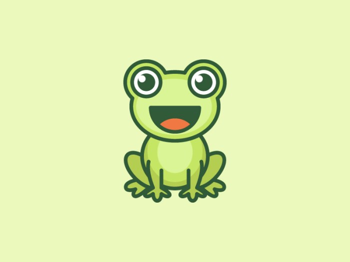 Easy drawing of a frog