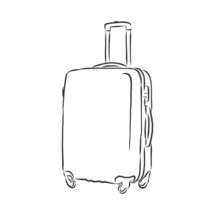 Easy drawing of a suitcase