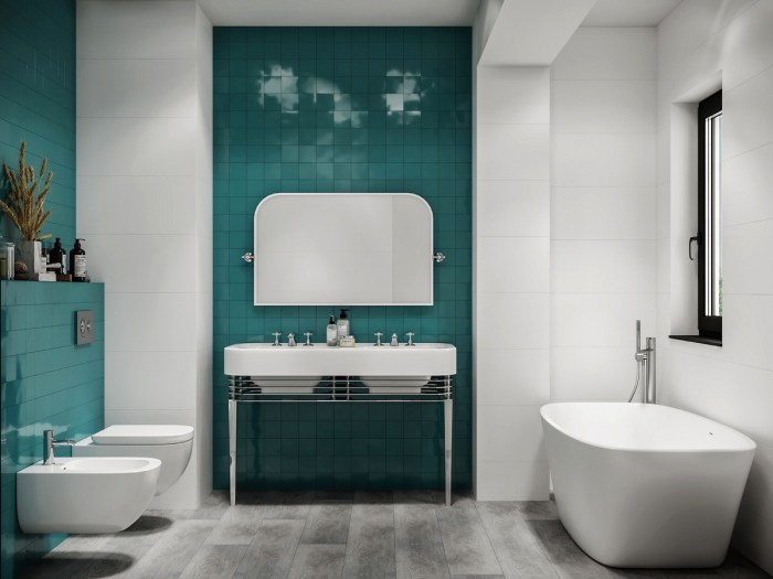 Teal decor for bathroom