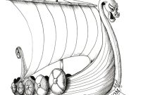 Easy old viking ship drawing