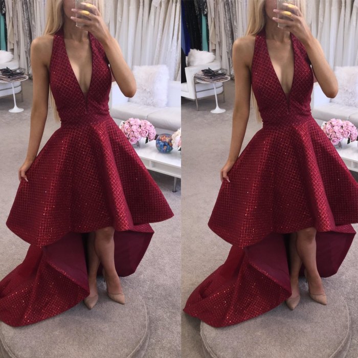 Burgundy color dress for wedding